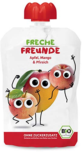 FRECHE FREUNDE Bio Quetschie Apfel, Mango & Pfirsich, ab 1 Jahr, 100g