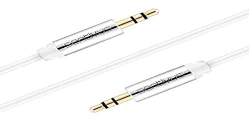 Sentivus Cable Redondo de Audio - Clavija de 3,5 mm/Clavija de 3,5 mm - 3,00 m - Blanco