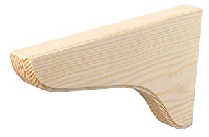 DOLLE Basic Konsole Regalträger Holzträger Träger für Regalboards, Glasböden | 19,5 x 11,5 x 2 cm | Fichte | 1 Stück