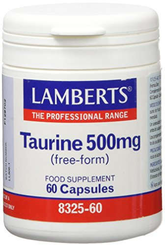 Lamberts Taurine 500mg 60 Capsules - High Strength Amino Acid Supplement