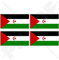 WESTERN SAHARA Flagge, Fahne Nordafrika, Afrikanisch 50mm Auto & Motorrad Aufkleber, x4 Vinyl Stickers