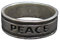 Sterling Silber Ring Band PEACE 8mm Breit Solide Punziert 925 R002008 EMPRESS