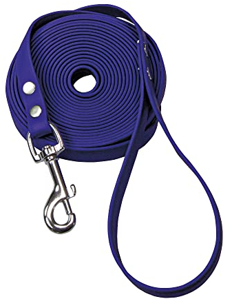 Original Biothane® Schleppleine blau mit Handschlaufe blau, 10 m / 16mm