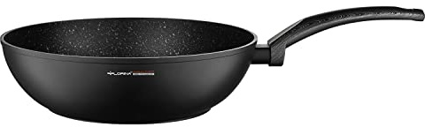 Florina - Bratpfanne aus Aluminium BONO I 18 cm Durchmesser I Pfanne Induktion I Antihaftbeschichtet Universalpfanne I Geeignet für Induktionsherd, Gasherd und Elektroherd (Schwarz)