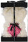 KWT Valentine's Gift,Birthday Gifts, Rose Flower Bear-Hand Made Rose Teddy Bear Hug Hear,Gifts for mom, Gifts for Girls,Unique Giftst For Lover, 10 Inches Clear Gift Box Included (White)