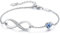 LOUISA SECRET Infinity Bracelets for Womens 925 Sterling Silver or Stainless Steel Bracelet Ladies Love Heart Jewellery Gifts for Women/Wife/Her Anniversary Birthday Mothers Day Christmas