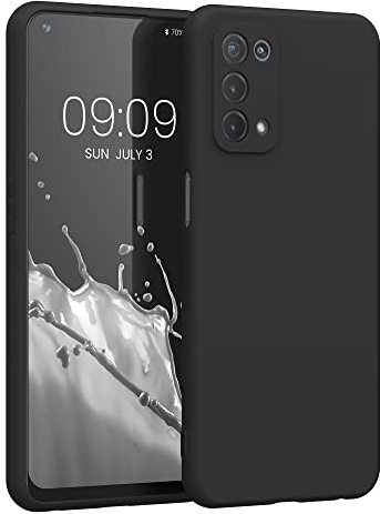kwmobile Handyhülle für Oppo A74 (5G) / A54 (5G) Hülle - weiches Handy Silikon Case - Schutzhülle Cover - Schwarz matt