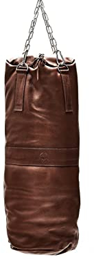 Boxsack im Vintage-Stil, Leder, ungefüllt, 1,2 m, Braun