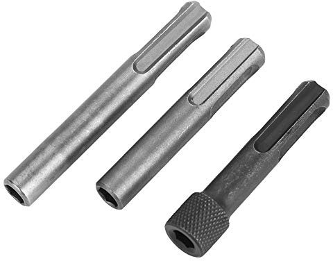 Candeon Adaptador de enchufe SDS - 3 piezas 1/4 Vástago hexagonal Destornillador Soporte de broca Adaptador de enchufe Convertidor para taladro percutor SDS