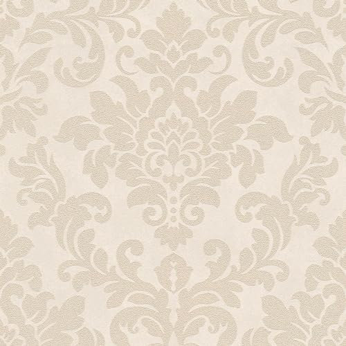Profhome Glitter Wallpaper 372703-GU Non-Woven Wallpaper Beige Gold Cream 0.53 m x 10.05 m / 5.33 sqm