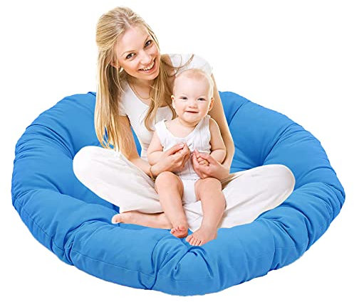 OLAMASA Polster für Papasansessel Rundes Papasan-Sitzkissen Dickes Eiernest-Stuhlkissen Papasansessel Kissen Kissen für Gartensessel Ersatzpolster für Indoor Outdoor Garten (C 60x60cm/23.62x23.62in)