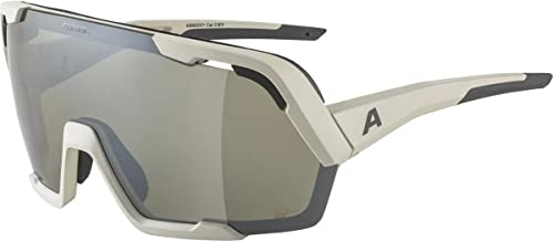 ALPINA ROCKET BOLD Q-LITE - Verspiegelte, Kontrastverstärkende & Beschlagfreie Sport- & Fahrradbrille Mit 100% UV-Schutz Für Erwachsene, cool-grey matt, One Size