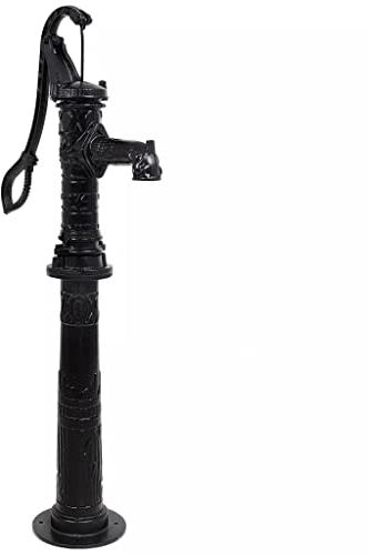 YuMeng Handschwengelpumpe mit Ständer, Schwengelpumpe, Brunnenpumpe, Handpumpe, Wasserpumpe, Schwengel Pumpe, Gusseisen