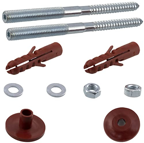 AERZETIX - C65237 - Kit di fissaggio a parete per lavabo sospeso sanitario vite M10x140mm - prigionieri filettati - tassello Ø14x75mm - kit di montaggio lavello fissaggio impianti idraulici