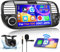 Hikity 2+64GB Android 15 Autoradio per Fiat 500 2007-2015 Radio Wireless Carplay Schermo da 7 Pollici Touchscreen Bluetooth con Navi Android Auto WiFi HiFi RDS FM Telecamera