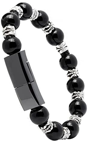 SAMERIO iphone Short Bracelet Charger Lightning Charging Cable Fast Transfer Rate Data Sync Cable for ios Elegant Portable Beaded Bracelet Perfect Birthday/Valentine's Day