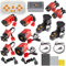 TEESE 46pcs Technic-Motor Set with Red-Burst-Monster-Motor, Remote-Battery-Box-Extension-Cable, Compatible with Lego-Technic-Parts