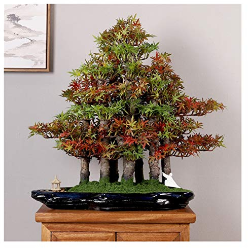 Künstliche Pflanzen, kreative Simulation, Willkommenskiefer, Bonsai, chinesisches Wohnzimmer, große grüne Pflanzen, Innen-TV-Schrank, Landschaftsdekoration, Geschenke, künstlicher Baum (Farbe: B)