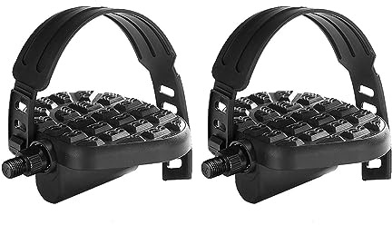 Fahrrad Tasche Klein Heimtrainer-Pedale mit Riemen, 1/2 Gewinde, kompatibel mit Heimtrainern und Indoor-Cycling-Fahrten, Indoor-Fitness-Bikes mit normalen Turnschuhen Handyfahrradtaschen Lenker