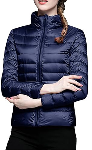 Surttan Piumino Donna Leggero 100 Grammi Corto Giubbotto Imbottito con Cappuccio Rimovibile Trapuntato Elegante Caldo Giubbino Mezza Stagione Giacca Invernale Moda