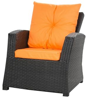Setgarden 4er Set Rattanmöbel Auflagen Kissen für Relaxstühle Rattanmöbel Auflagen Auflagen für Rattan Gartenmöbel Auflagen Kissen für Sessel Rattan Sofakissen (Orange)