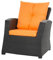 Setgarden 4er Set Rattanmöbel Auflagen Kissen für Relaxstühle Rattanmöbel Auflagen Auflagen für Rattan Gartenmöbel Auflagen Kissen für Sessel Rattan Sofakissen (Orange)