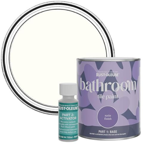 Rust-Oleum Pink Water-Resistant Bathroom Tile Paint In Satin - Sweet Nothing 750ml