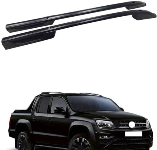 LANAZU 2 Stück Autodachträger Längsstange für Vw Amarok, Dachreling aus Aluminium Dachgepäckträger Dachträger GepäCktransport Zubehör