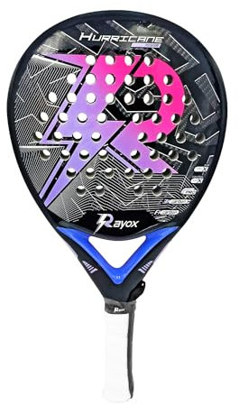 Rayox Hurricane Power Pala de pádel Carbono 3k | Apta para Jugadores Principiantes y Avanzado | Hombre y Mujer (Violeta)