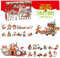 Adventskalender 2024 Weihnachts Countdown Bauspielset, Adventskalender Baustein mit 24 Figuren, 12-in-1 und 2 große Bausätze für Kinder Jungen und Mädchen (Christmas)