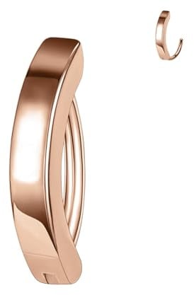 ALACLO 16G Labret Stud, G23 Titanium Vertical Labret Lip Piercing Jewelry, Gold Eyebrow Ring Clicker Belly Button Ring Hoop For Women Men