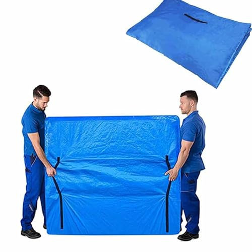 MTHGH Schutzhülle Für Matratze Mit Reißverschluss,Blau Wasserdichter Matratzenschoner Matratzen-Aufbewahrungstasche Reißfeste Faltbare Matratze Schutzhülle Für Matratze(208 * 160 * 38cm)
