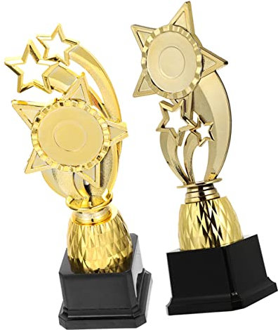 HLUONGTN 2Pcs Pentagramma Trofeo Coppa Tennis Trofeo Calcio Premio Trofei