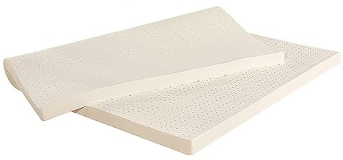 BIWKONI Natur Latexmatratze, 4 Zoll Dicke Wabenporenbelüftung Atmungsaktive Leise Matratzenauflage, Entlastet Den Druck,150 * 200 * 10cm
