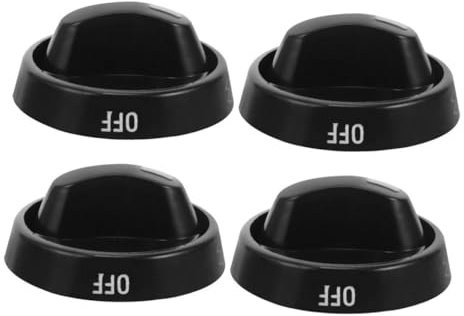 KITANDOVE 4 Stück Knopf Für Gasherd Gasherd-bedienknopf Herdknopf Austausch Universal-kochfeldknöpfe Knöpfe Für Gaskochfelder Universal-bedienknöpfe Herdknöpfe Universal Grillknopf Black Abs