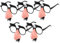 TOYANDONA 5St Lustige Halloween-Requisiten Rave-Brille falscher Schnurrbart Faschingsbrille mit Bart und Nase Lustige Brille für Karneval und Party Party-Bart und Brille Partybrille Plastik