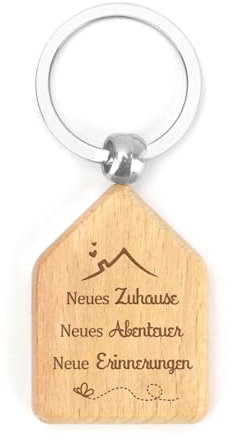 Wixelon Geschenk Zum Einzug,Einzugsgeschenke Wohnung,Geschenk Zum Einzug Ins Haus,Geschenk Einzug,Geschenke Zum Einzug,Einweihungsgeschenk,Schlüsselanhänger Haus,Einzugsgeschenk,Geschenk Einzug Haus