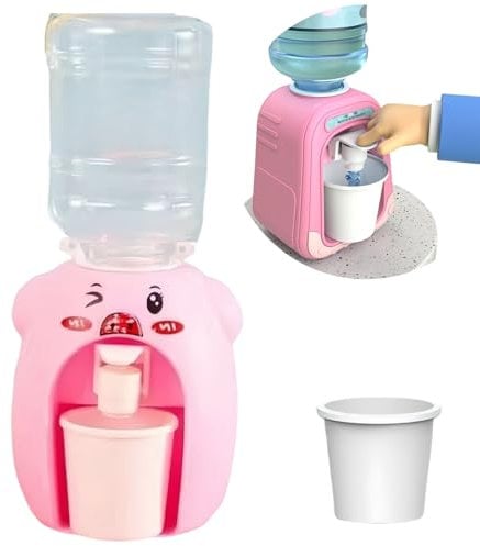 Mini Water Dispenser,Water Dispenser,Cold Water Dispenser,Mini Water Dispenser Machine,Simulation Drinks Dispenser with Tank Cup,Desktop Water Cooler Dispenser,Water Dispenser with Tap,Pink Pig