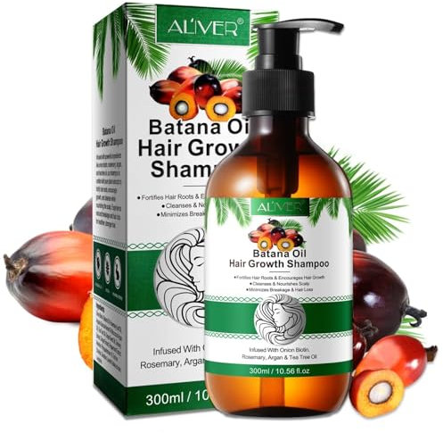P-Beauty - Batana Öl Shampoo mit Rosmarin 1x300ml für Haarwachstum & Kopfhautpflege - Feuchtigkeitsspendend & regenerierend, reduziert Haarausfall - Stärkt dünnes & geschädigtes Haar - sulfatfrei