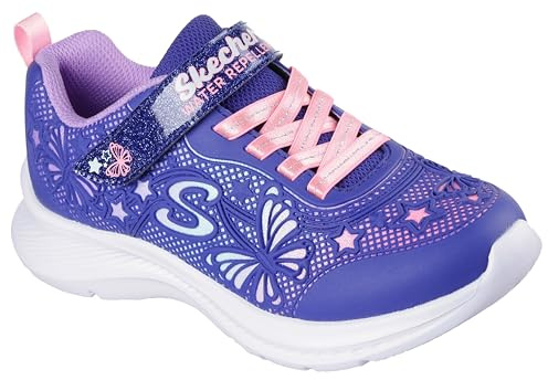 Skechers Mädchen Jumpsters 2.0 Butterfly Flush Sneaker, Marineblau, 1 UK Child