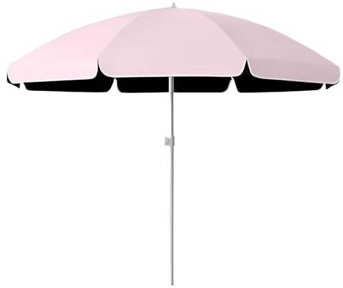 Parasol de jardin de 2 m/2,1 m, protection UV50+, parasol de terrasse pour table de marché, parasol portable hydrofuge pour balcon, banc, terrasse (rose, 220 cm)