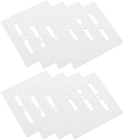 8PCS Light Switch Surround, Finger Plates for Light Switches, Durable Wall Protector for Switches and Outlets, Easy to Install and Clean, Fits Standard 60mm Spacing