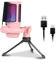 Beimus Gaming Microphone Adjustable Color Lighting Condenser Mic 192kHz for PC Laptop Streaming Podcast