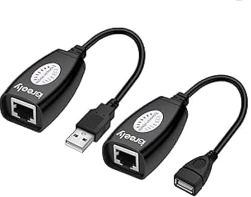 USB Ethernet Adapter up to 150ft,Range Network Extender - Convert USB to RJ45 LAN Wired Connection Using Cat5/Cat5e/Cat6 Cable for Laptops, PCs - Ideal for HD Video Streaming, Gaming, Webcams