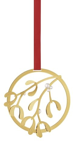 Georg Jensen Weihnachtsmobile Mistelzweig Goldauflage