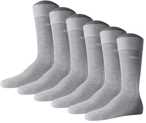 Joop! Unisex Socken, 6er Pack - Premium Essential Organic Cotton Socks, Logo, einfarbig