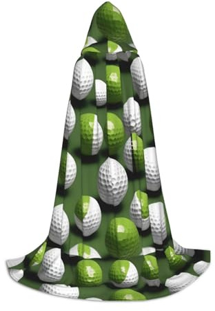 JBJGKHLP Kapuzenumhang mit Golfball-Aufdruck, Unisex, Cosplay-Kostüm, für Karneval, saisonale Feiern