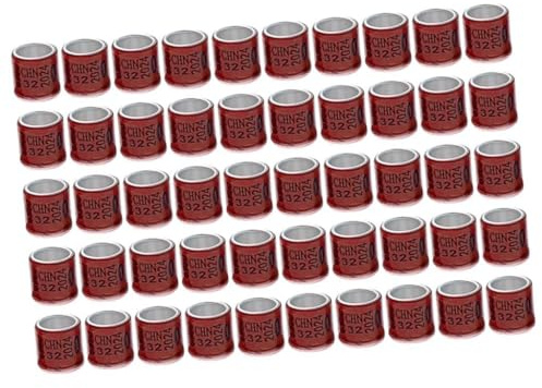 50 Stück Aluminium Beinringe (2024) für Brieftauben, Taubenfußringe Zur Kennzeichnung von Papageien, Wachteln, Zwerghühnern Und Hühnern,