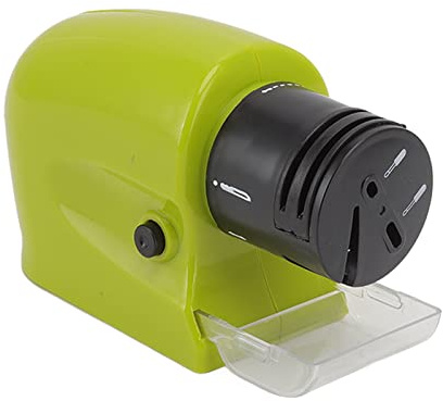 Acouto Electric Knife Sharpener ABS Construction with Adamas Grinding Wheel Battery Powered 13.5 X 7.9 X 4.3 Cm for Kitchen Home Cooks and Quick Blade Polishing