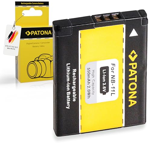 PATONA Battery NB-11L compatible with Canon Ixus 135 140 240 HS PowerShot A3500 IS A4000 IS
